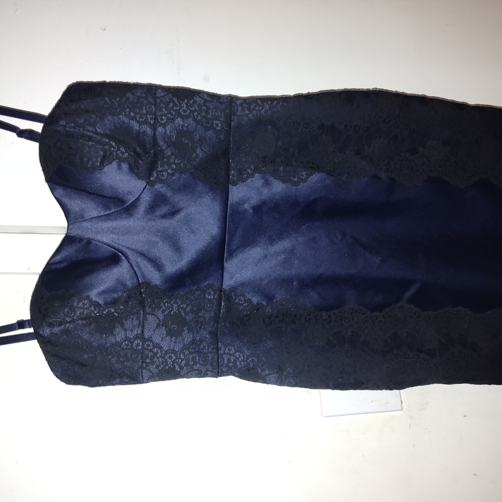 Jessica Simpson Blue Chemise Satin Elegance